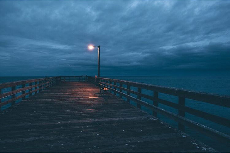 On the pier just before the Storm. Photo by Erin Feinblatt