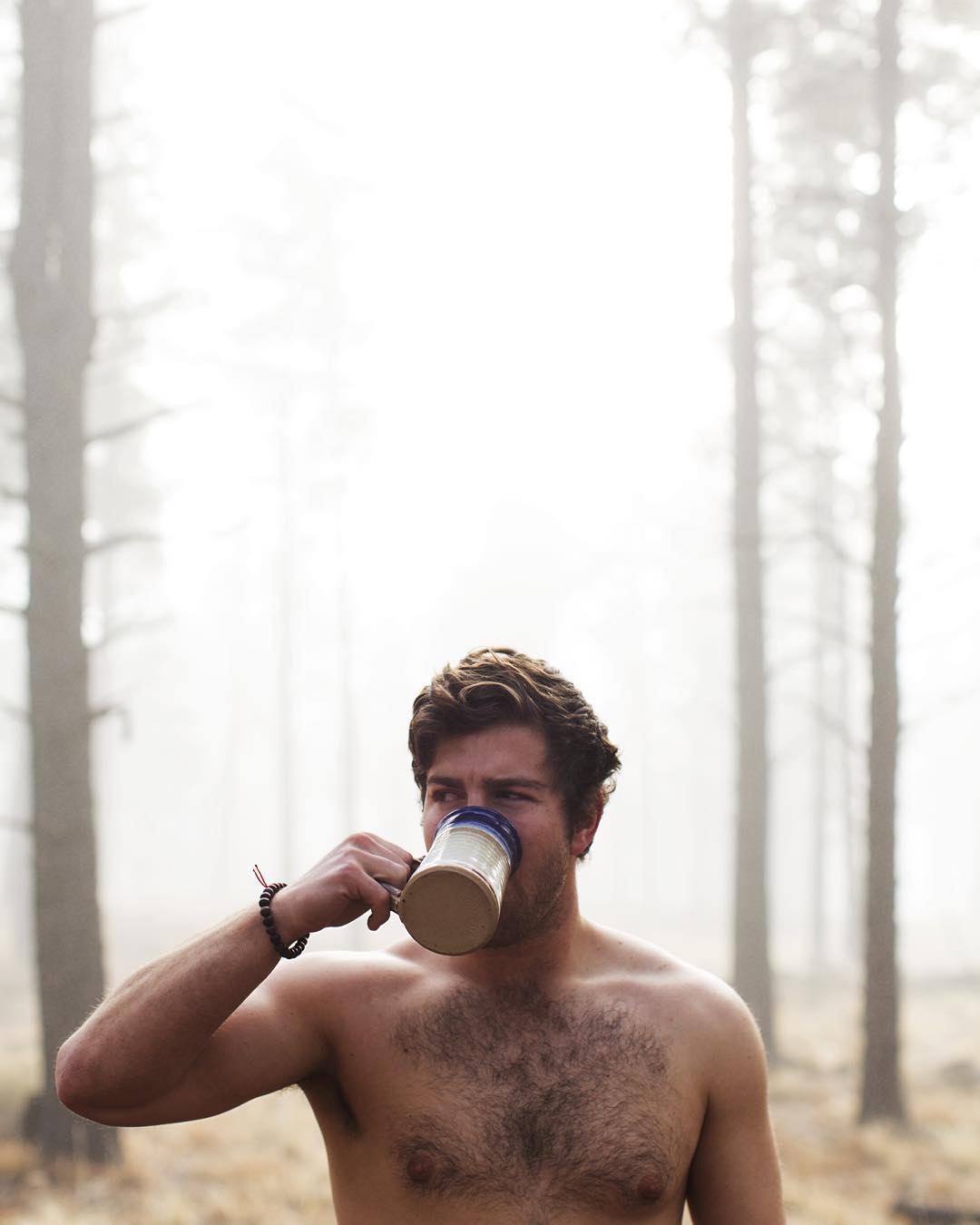 Jake Enjoying coffee on a foggy flagstaff morning. Photo by Tate Larrick