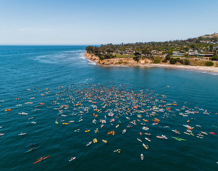 Mesa Beach Santa Barbara - Black Lives Matter Paddle Out - Blake Bronstad Photography